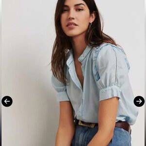 ba&sh Sky Blue Blouse